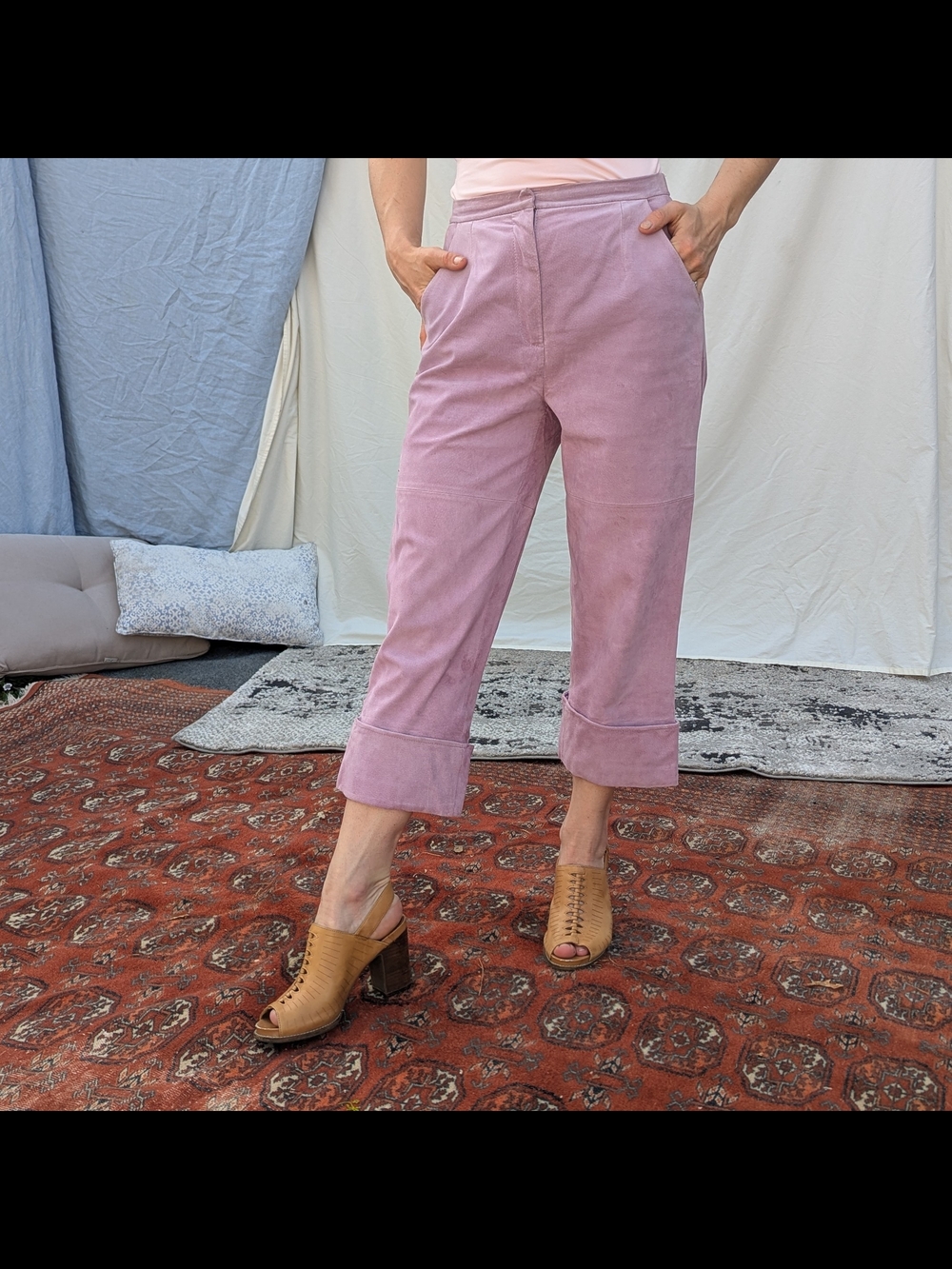 Vintage Terry Lewis Lilac Suade Trousers
